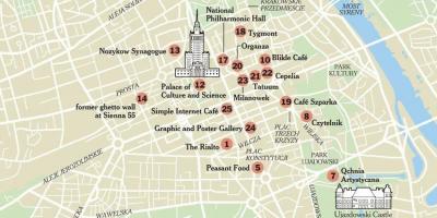 City sightseeing Warskou kaart