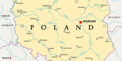 Warskou plek op die wêreld kaart